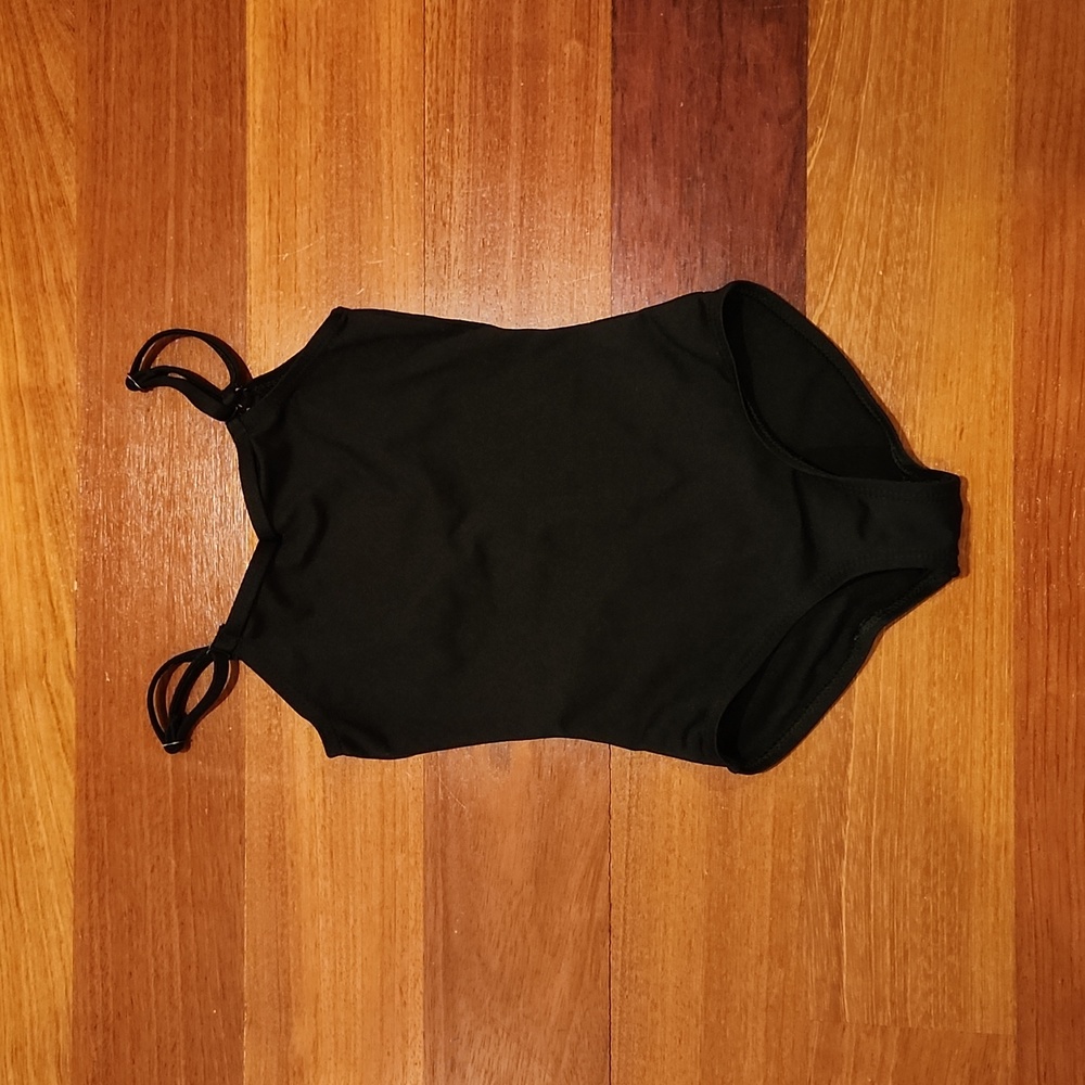 Capezio Girls Black Camisole Leotard Size Intermediate (6/6X)